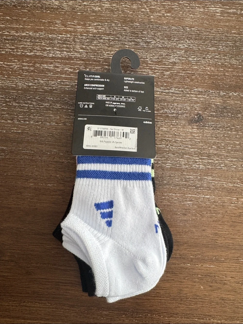 Adidas Girl’s no show Socks- Pack of 6